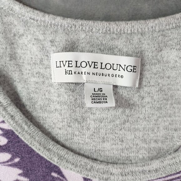 Live Love Lounge Karen Neuburger‎ Womens Pajama Tank Top L Floral Purple Soft - Picture 2 of 7